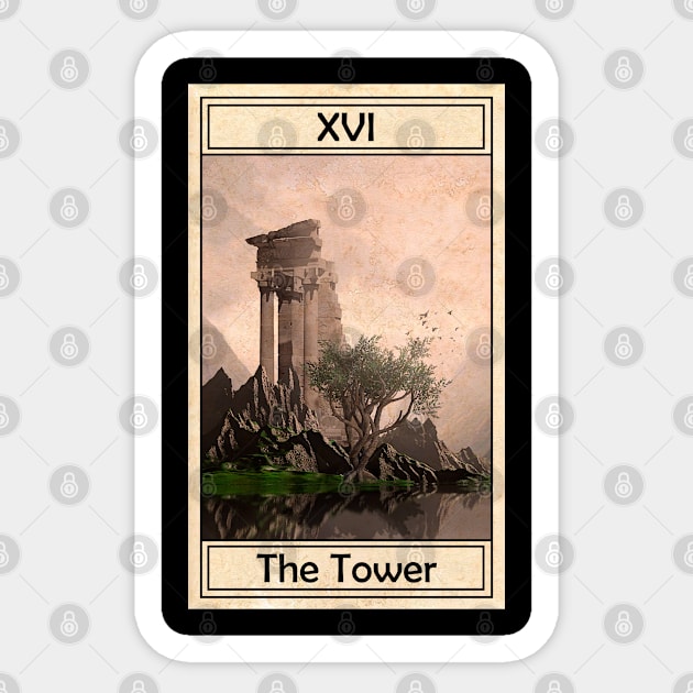 The Tower Sticker by Gwraggedann